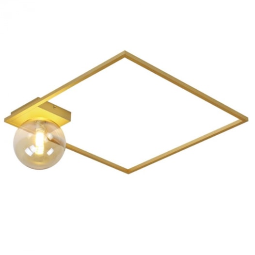 PLAFON DE SOBREPOR ORBIT MONDRI CHAMPANHE E DOURADO | STUDIOLUCE PLH1594CHDO