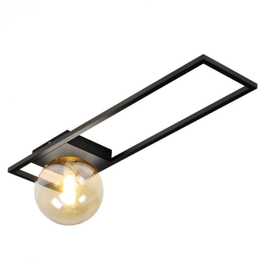 PLAFON DE SOBREPOR ORBIT MONDRI CHAMPANHE E PRETO | STUDIOLUCE PLH1596CHPT