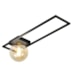 PLAFON DE SOBREPOR ORBIT MONDRI CHAMPANHE E PRETO | STUDIOLUCE PLH1596CHPT
