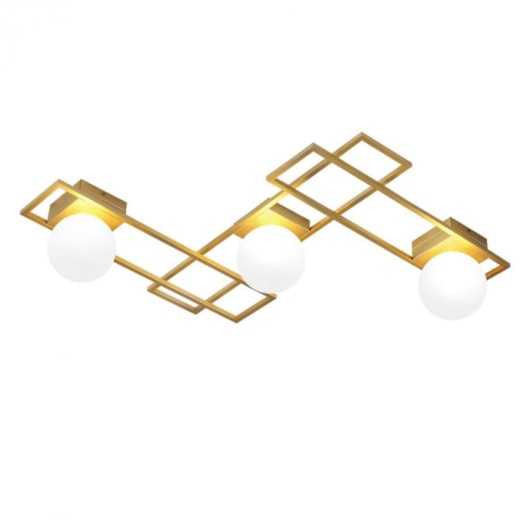 PLAFON DE SOBREPOR ORBIT MONDRI DOURADO | STUDIOLUCE PLH1905DO