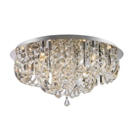 PLAFON DE SOBREPOR REDONDO Ø55CM CRISTAL E AÇO TRANSPARENTE E CROMADO | +LUZ PL-002/9.55CL PLAFON DE SOBREPOR REDONDO Ø55CM CRISTAL E AÇO TRANSPARENTE E CROMADO | +LUZ PL-002/9.55CL