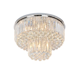 PLAFON DE SOBREPOR REDONDO Ø60X38CM CRISTAL E METAL CROMADO E TRANSPARENTE | SINDORA DCX00725 PLAFON DE SOBREPOR REDONDO Ø60X38CM CRISTAL E METAL CROMADO E TRANSPARENTE | SINDORA DCX00725