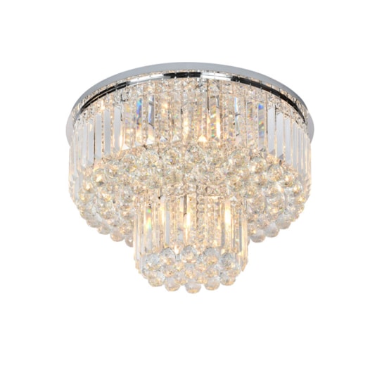 PLAFON DE SOBREPOR REDONDO Ø60X38CM CRISTAL E METAL CROMADO E TRANSPARENTE | SINDORA DCX00725 PLAFON DE SOBREPOR REDONDO Ø60X38CM CRISTAL E METAL CROMADO E TRANSPARENTE | SINDORA DCX00725