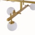 PLAFON DE SOBREPOR ROMAI ORI 85X50CM METAL E VIDRO DOURADO | NORDECOR 2275