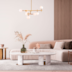 PLAFON DE SOBREPOR ROMAI ORI 85X50CM METAL E VIDRO DOURADO | NORDECOR 2275