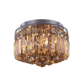 PLAFON DE SOBREPOR SANSAS REDONDO Ø25X21,5CM CRISTAL E METAL CHAMPANHE E CROMADO | SKYLIGHT SKY-3023CH PLAFON DE SOBREPOR SANSAS REDONDO Ø25X21,5CM CRISTAL E METAL CHAMPANHE E CROMADO | SKYLIGHT SKY-3023CH