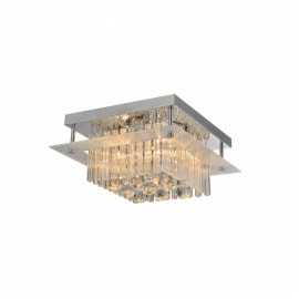 PLAFON DUBLIN METAL, VIDRO E CRISTAL PRATA TRANSPARENTE 4XG9 | HEVVY 0619 SL-5677S/C4 - Prata PLAFON DUBLIN METAL, VIDRO E CRISTAL PRATA TRANSPARENTE 4XG9 | HEVVY 0619 SL-5677S/C4 - Prata