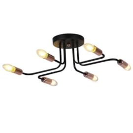 PLAFON E27X6, METAL PRETO | SINDORA DCX01301-6 PLAFON E27X6, METAL PRETO | SINDORA DCX01301-6