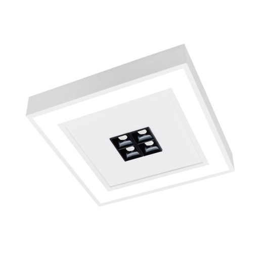 PLAFON FIT EDGE 16,8W COM 4 FOCOS 10º 4W 4000K 127/220V 230X230X40MM | NEWLINE PL0126LED4