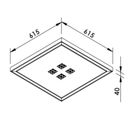 PLAFON FIT EDGE 32W COM 16 FOCOS 10º 16W 4000K 127/220V 616X616X40MM | NEWLINE PL0129LED4 PLAFON FIT EDGE 32W COM 16 FOCOS 10º 16W 4000K 127/220V 616X616X40MM | NEWLINE PL0129LED4