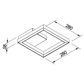PLAFON FIT LED 25,2W 4000K 127/220V 280X280X58MM | NEWLINE 690LED4 PLAFON FIT LED 25,2W 4000K 127/220V 280X280X58MM | NEWLINE 690LED4