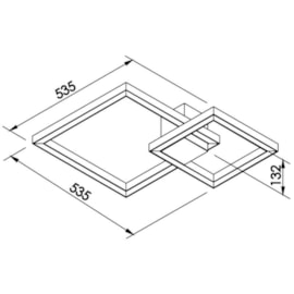 PLAFON FIT LED 58,8W 4000K 127/220V 535X535X132MM | NEWLINE 701LED4