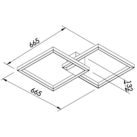 PLAFON FIT LED 67,2W 4000K 127/220V 665X665X132MM | NEWLINE 702LED4