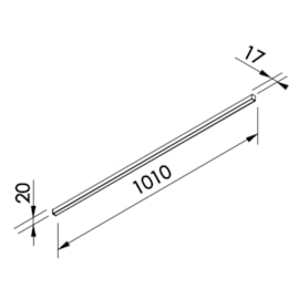 PLAFON FIT15 LED 17,6W 127V 2700K 1010X17X20MM | NEWLINE PL15025LED1/27