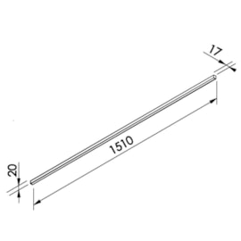 PLAFON FIT15 LED 26,4W 127V 2700K 1510X17X20MM | NEWLINE PL15026LED1/27