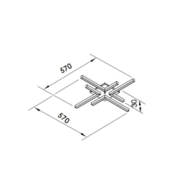 PLAFON FIT15 LED 26,4W 220V 3000K 570X570X30MM | NEWLINE PL15015LED2