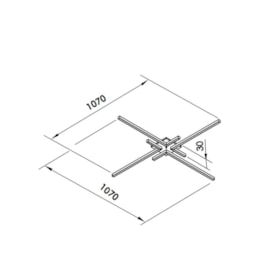 PLAFON FIT15 LED 44W 127V 2700K 1070X1070X30MM | NEWLINE PL15016LED1/27