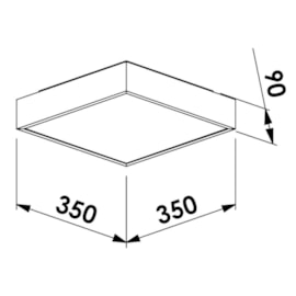 PLAFON ILUME 350X350X90MM 25,2W 3000K 127/220V | NEWLINE PL02013LED3