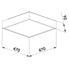 PLAFON ILUME 470X470X90MM 37,8W 3000K 127/220V | NEWLINE PL02014LED3 PLAFON ILUME 470X470X90MM 37,8W 3000K 127/220V | NEWLINE PL02014LED3