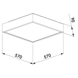 PLAFON ILUME 570X570X90MM 37,8W 3000K 127/220V | NEWLINE PL02015LED3 PLAFON ILUME 570X570X90MM 37,8W 3000K 127/220V | NEWLINE PL02015LED3