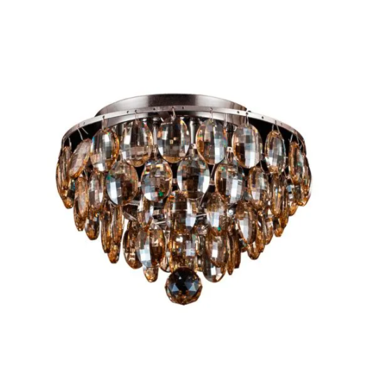 PLAFON KRI  4XG9 27X13CM CRISTAL E METAL CROMADO E AMBAR | BELLA ILUMINAÇÃO HU1101A PLAFON KRI  4XG9 27X13CM CRISTAL E METAL CROMADO E AMBAR | BELLA ILUMINAÇÃO HU1101A