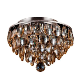 PLAFON KRI 4XG9 27X13CM CRISTAL E METAL CROMADO E AMBAR | BELLA ILUMINAÇÃO HU1101A PLAFON KRI 4XG9 27X13CM CRISTAL E METAL CROMADO E AMBAR | BELLA ILUMINAÇÃO HU1101A