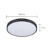 PLAFON LED DENVER POLICARBONATO E AÇO PRETO | HEVVY 1173 LY-8736L PT+PT - 6000K - 48W