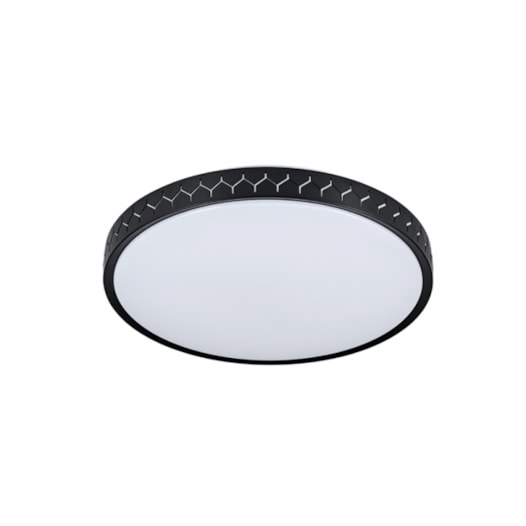 PLAFON LED DENVER POLICARBONATO E AÇO PRETO | HEVVY 1173 LY-8736L PT+PT - 6000K - 48W PLAFON LED DENVER POLICARBONATO E AÇO PRETO | HEVVY 1173 LY-8736L PT+PT - 6000K - 48W