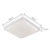 PLAFON LED FIANN POLICARBONATO E AÇO BRANCO | HEVVY 1179 LY-8207BM BC - 3000K - 48W