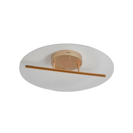 PLAFON LED RAZI 1MOD. 17W 3000K DOURADO FOSCO | NORDECOR 2499