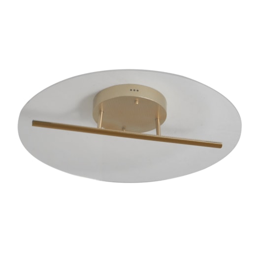 PLAFON LED RAZI 1MOD. 17W 3000K DOURADO FOSCO | NORDECOR 2499