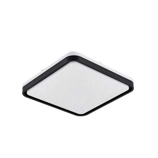 PLAFON LED VONTAE POLICARBONATO E AÇO PRETO | HEVVY 1147 LY-8809BM PT - 3000K - 48W PLAFON LED VONTAE POLICARBONATO E AÇO PRETO | HEVVY 1147 LY-8809BM PT - 3000K - 48W