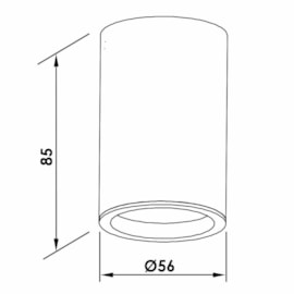 PLAFON LISSE I MODULO PAR16 LED 56X85MM | NEWLINE MO03006