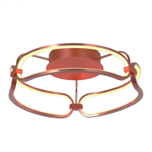 PLAFON LÚMINA ROSE GOLD 47X47X17CM 1X35W 3000K | BELLA ILUMINAÇÃO BB016SE PLAFON LÚMINA ROSE GOLD 47X47X17CM 1X35W 3000K | BELLA ILUMINAÇÃO BB016SE