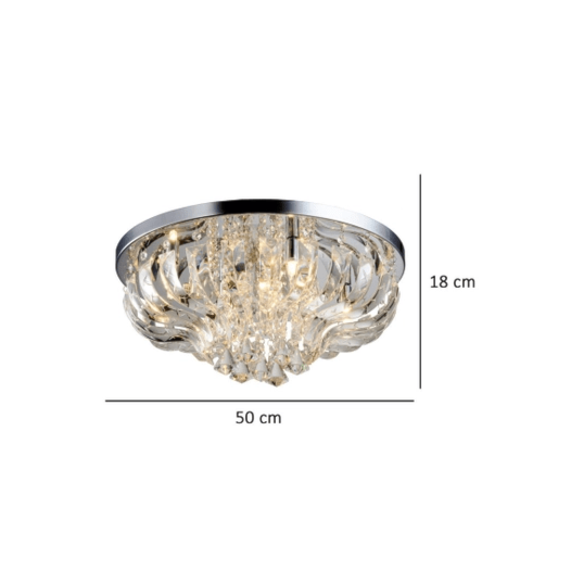 PLAFON MARIA JULIA METAL E CRISTAL PRATA TRANSPARENTE 7XG9| HEVVY 0620 SL-5616/C7 PLAFON MARIA JULIA METAL E CRISTAL PRATA TRANSPARENTE 7XG9| HEVVY 0620 SL-5616/C7