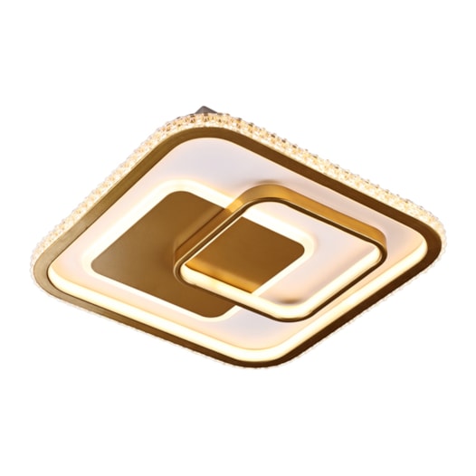 PLAFON MILETO QUADRADO DUPLO 430X430XH60 LED 74W 3000K 2695 LM BIVOLT CHAMPAGNE | USINA IMPORTS UI20053/43CP-M PLAFON MILETO QUADRADO DUPLO 430X430XH60 LED 74W 3000K 2695 LM BIVOLT CHAMPAGNE | USINA IMPORTS UI20053/43CP-M