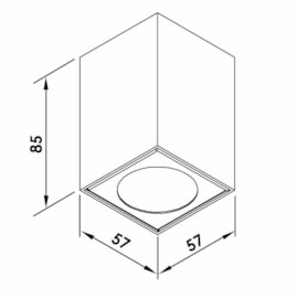 PLAFON MODULO CUBE 1 PAR16 LED 57X57X85MM | NEWLINE MO03009