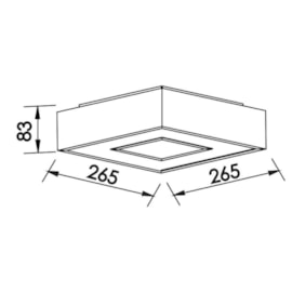 PLAFON NEW CHESS LED 16,8W 4000K 127/220V 265X265X83MM | NEWLINE 510LED4 PLAFON NEW CHESS LED 16,8W 4000K 127/220V 265X265X83MM | NEWLINE 510LED4