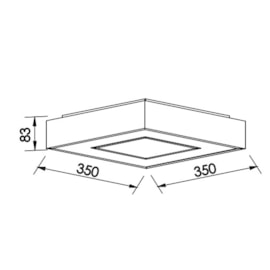 PLAFON NEW CHESS LED 350X350MM 25,2W 4000K BIVOLT | NEWLINE - 511LED4