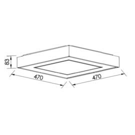 PLAFON NEW CHESS LED 470X470MM 33,6W 3000K BIVOLT | NEWLINE - 512LED3 PLAFON NEW CHESS LED 470X470MM 33,6W 3000K BIVOLT | NEWLINE - 512LED3