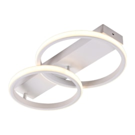 PLAFON PIRA DUPLO 410X270X80 LED 22W 3000K 822 LM BIVOLT BRANCO | USINA IMPORTS UI20020/2BT