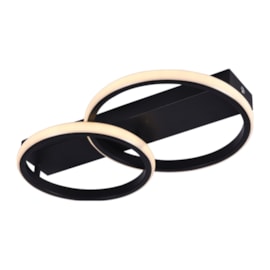 PLAFON PIRA DUPLO 410X270X80 LED 22W 3000K 822 LM BIVOLT PRETO | USINA IMPORTS UI20020/2PT PLAFON PIRA DUPLO 410X270X80 LED 22W 3000K 822 LM BIVOLT PRETO | USINA IMPORTS UI20020/2PT