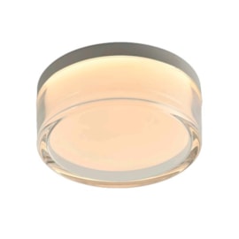 PLAFON PULSE REDONDO 3000K 24W 19,5X8CM ACRÍLICO E METAL BRANCO E TRANSPARENTE | BELLA ILUMINAÇÃO PUL1PL01BR10