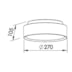 PLAFON RING 2 CFL 25W 270X105MM | NEWLINE 9045