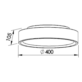 PLAFON RING 3 CFL 25W 400X105MM | NEWLINE 9046