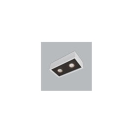 PLAFON SOBREPOR PREMIUM RETAGULAR 2XAR70 BRANCO | USINA 4515/25BT/BT
