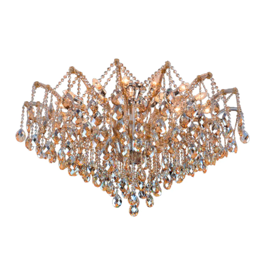 PLAFON TEIA 24XE14 BIVOLT 120X75CM METAL E CRISTAL CHAMPAGNE E CROMADO | BELLA ILUMINAÇÃO AR003A PLAFON TEIA 24XE14 BIVOLT 120X75CM METAL E CRISTAL CHAMPAGNE E CROMADO | BELLA ILUMINAÇÃO AR003A