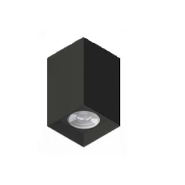 PLAFON TOWER QUADRADO FACE RECUADA MR16/DICROICA PRETO 72X72X100MM | SAVEENERGY SE-385.2526