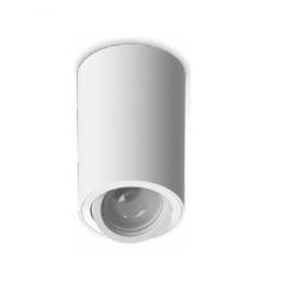 PLAFON TOWER REDONDO FACE PLANA MR16/DICROICA BRANCO 72X100MM | SAVEENERGY SE-385.2534