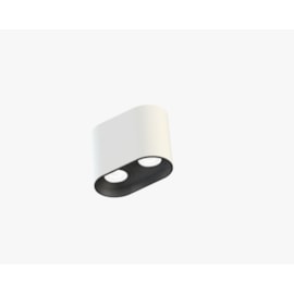 PLAFON TUBE DUPLO MR16 BRANCO C/ RECUO PRETO | MOON 1061404 PLAFON TUBE DUPLO MR16 BRANCO C/ RECUO PRETO | MOON 1061404